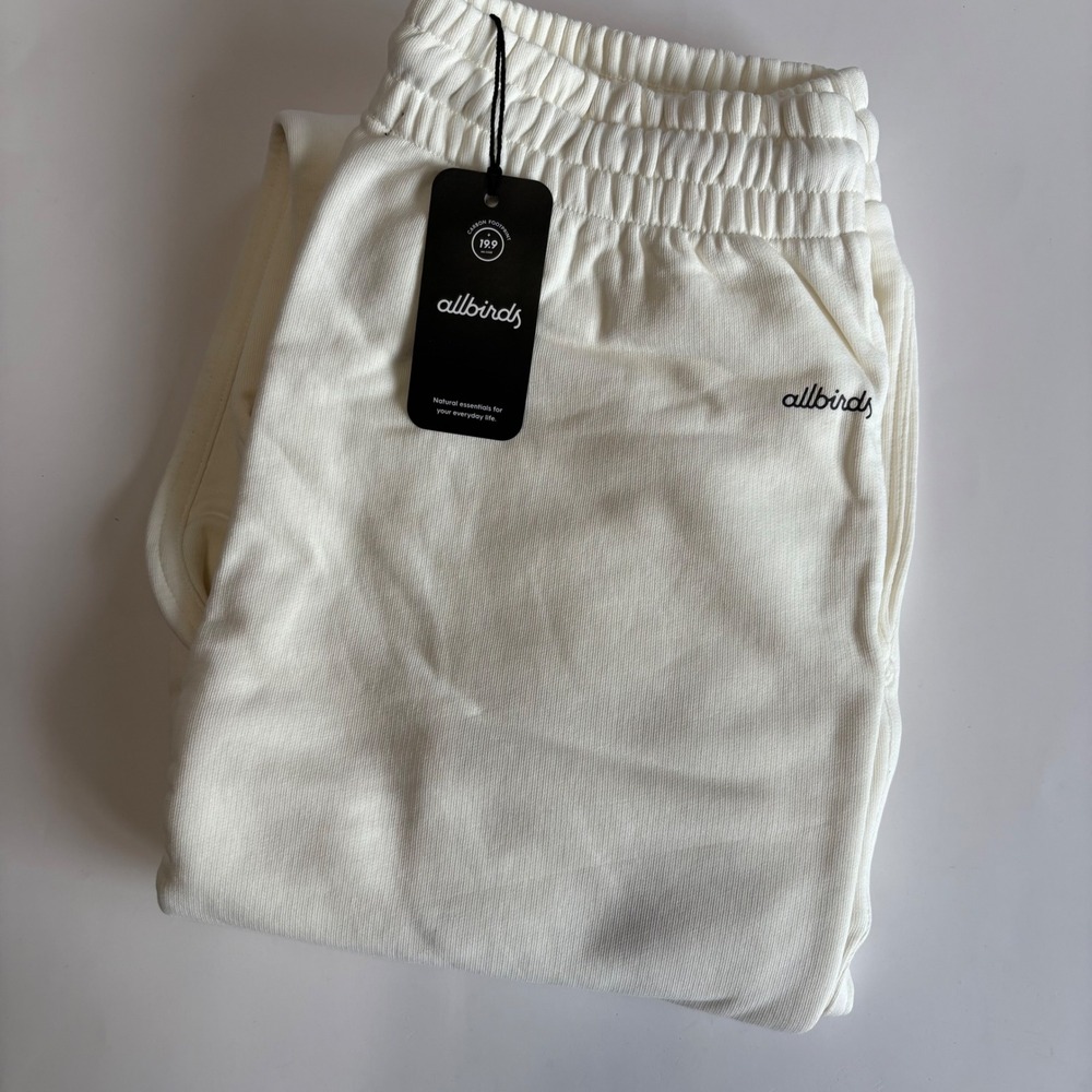 Allbirds Men's Small Natural White R&R Sweatpants Cotton Hemp Blend Athleisure‎